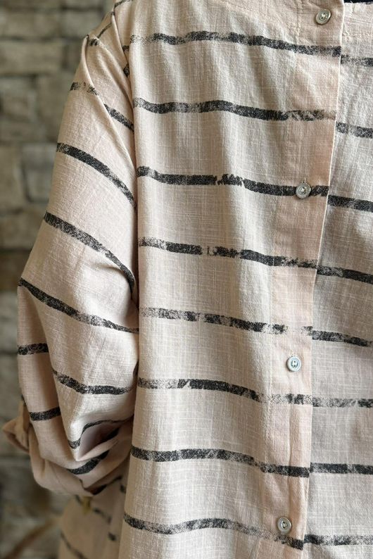 Porto Button Back Breton Tunic Ballet Nude 